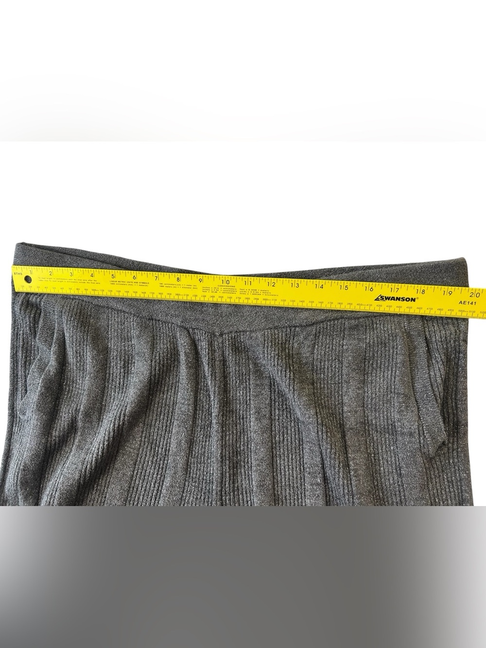 Barefoot Dreams CozyChic Ultra Lite Lurex Rib Wide Leg Pant Carbon Gray 1X - Picture 9 of 14